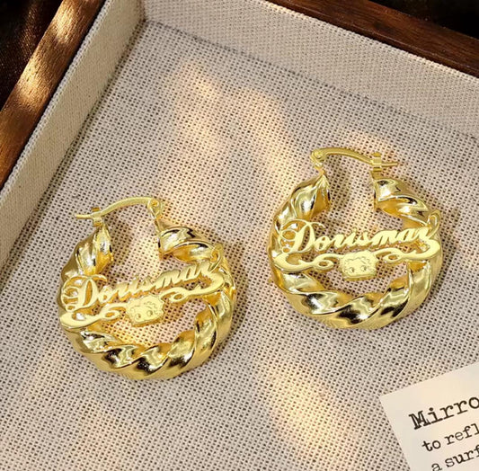 Personalized Betty Boop Name Earrings