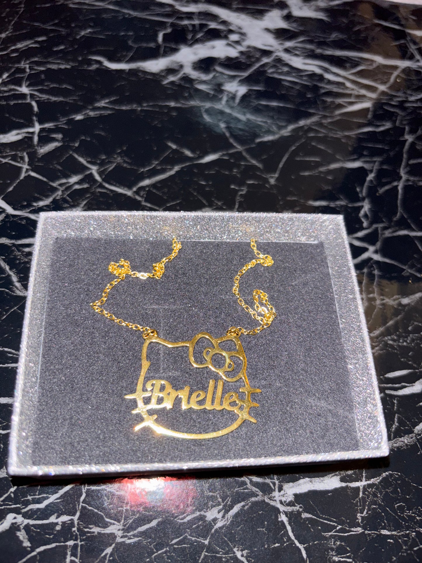 Hello Kitty Name Necklace | Personalized Cat Name Pendant