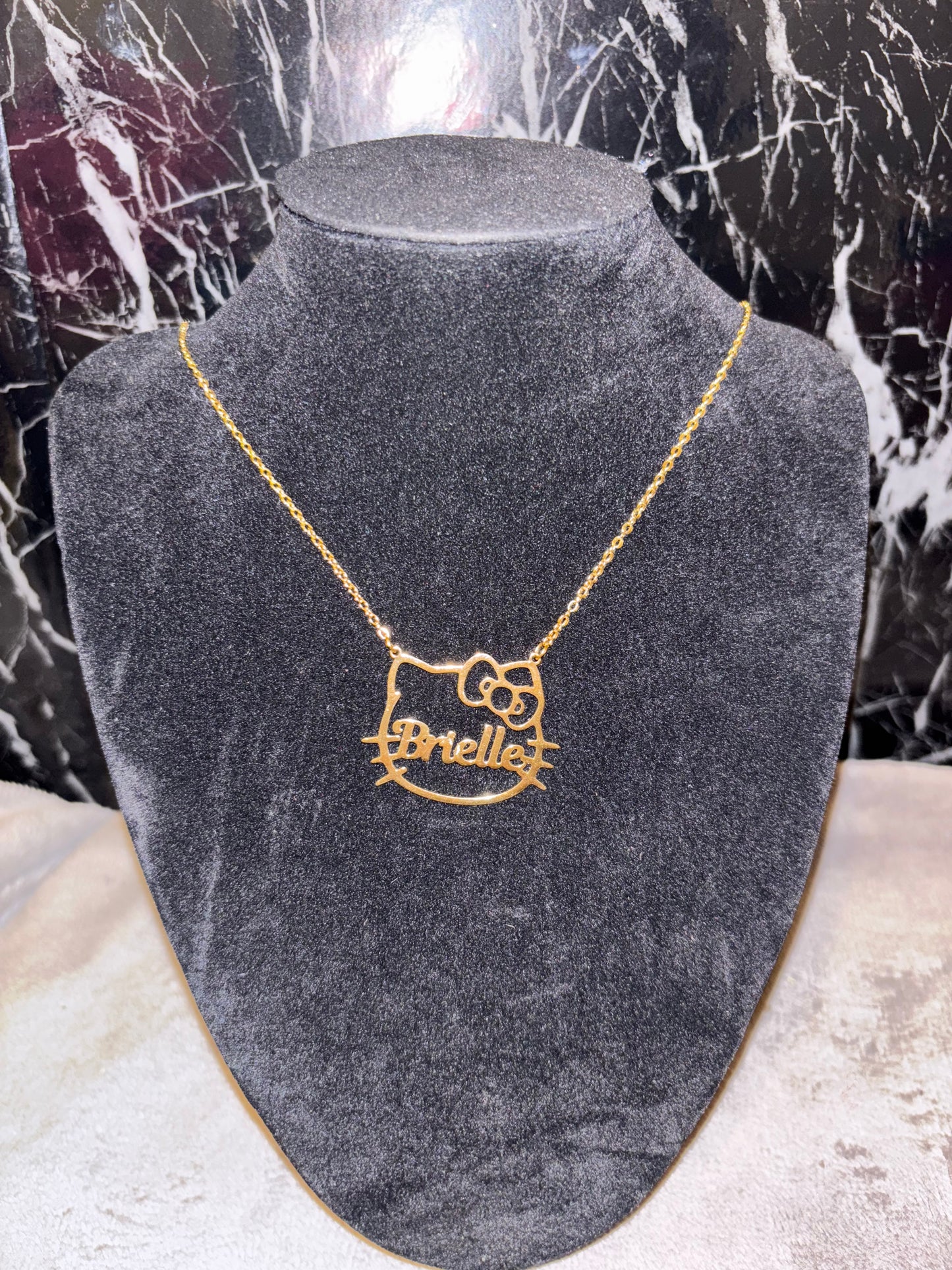 Hello Kitty Name Necklace | Personalized Cat Name Pendant